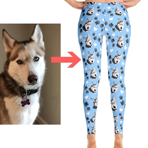  Personalized Custom Dog Cat Face Leggings for Women, Black :  Clothing, Shoes & Jewelry