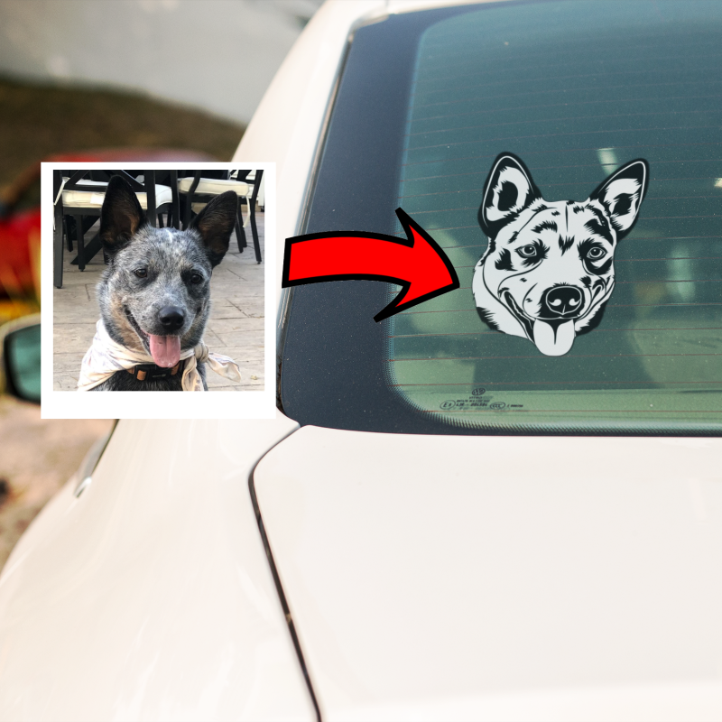 Custom Car Decal/Sticker of Your Pet – My Pet Prints